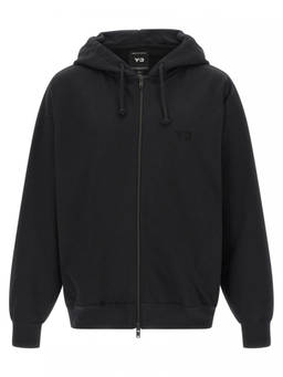 Y-3 - Black Y-3 Brushed Terry Zip Hoodie