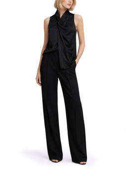 Theory - Black Solid Cowl Neck Top (XS)