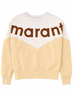 Marant Etoile - Beige Logo Crew Neck Sweatshirt