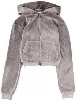 Alexander Wang - Grey Embellished Hood Sweatshirt (S)