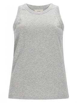 Loulou Studio - Grey Solid Round Neck Top