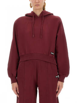 Rotate Birger Christensen - Purple Solid Hood Sweatshirt