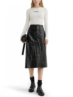 Jil Sander - White Logo Crew Neck Top (XS)