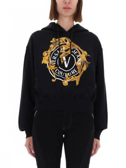 Versace Jeans Couture - Black Graphic Hood Sweatshirt