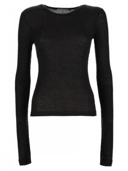 JW Anderson - Black Solid Crew Neck Top (XS)