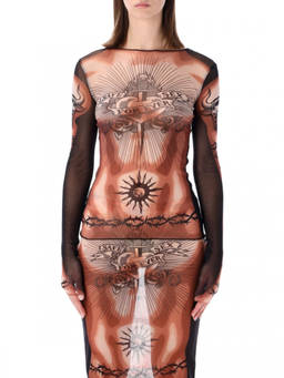 Jean Paul Gaultier - Multicolour Printed Crew Neck Top (XS)