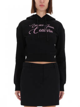 Versace Jeans Couture - Black Logo Hood Sweatshirt