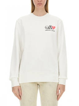Moschino - White Logo Crew Neck Sweatshirt