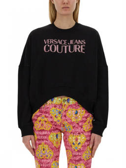 Versace Jeans Couture - Black Logo Crew Neck Sweatshirt