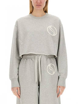 Stella McCartney - Grey Logo Crew Neck Sweatshirt
