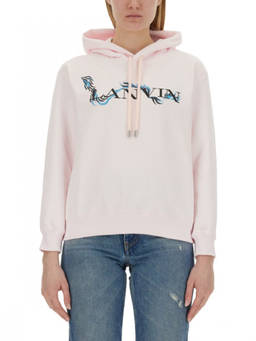 Lanvin - Pink Graphic Hood Sweatshirt (XS)