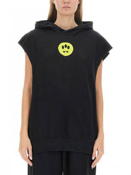 Barrow'S - Black Logo Hood Sweatshirt