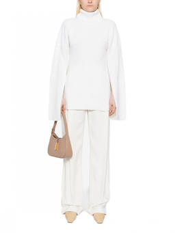 Toteme - White Solid Turtle Neck Top (M)