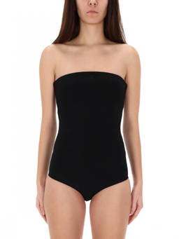 Courreges - Black Solid Strapless Top (M)