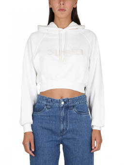 Sunnei - Beige Logo Hood Sweatshirt