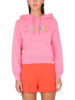 Moschino - Pink Logo Hood Sweatshirt