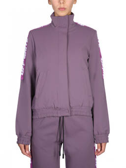 OFF-WHITE - Purple Logo Mock Collar Sweatshirt (M)