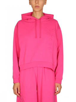 McQ Alexander McQueen - Fuchsia Solid Hood Sweatshirt (XS)