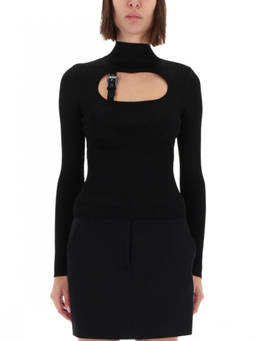 Versace Jeans Couture - Black Knitted Mock Collar Top