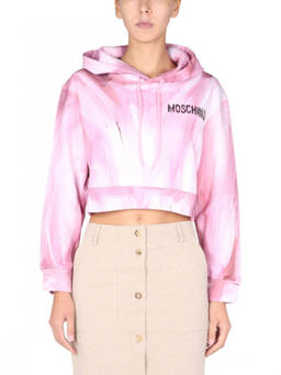 Moschino - Pink Abstract Hood Sweatshirt (M)