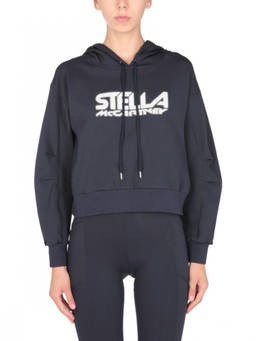 Stella McCartney - Blue Logo Hood Sweatshirt (S)