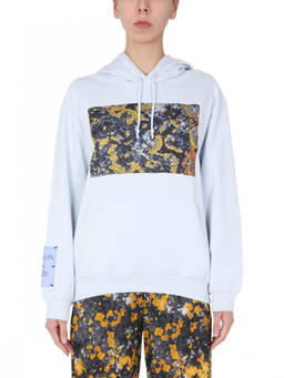 McQ Alexander McQueen - Light Blue Graphic Hood Sweatshirt (M)