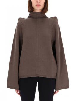 Rick Owens - Grey Solid Turtle Neck Top