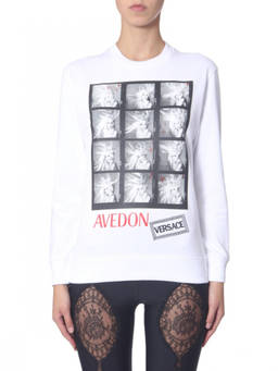 Versace - White Graphic Crew Neck Sweatshirt