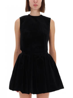 Patou - Black Solid Round Neck Top (M)