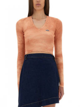 Vivienne Westwood - Pink Knitted V Neck Top