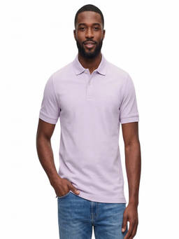 Boss - Purple Solid Shirt Collar Polo T-Shirt
