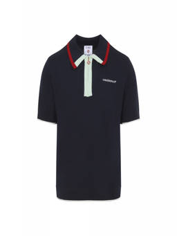 Casablanca - Navy Blue Regular Polo T-Shirt