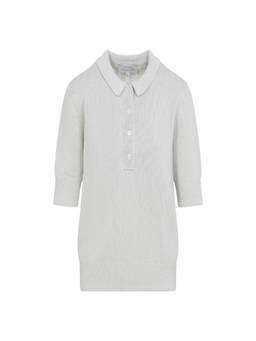 Studio Nicholson - Grey Shirt Collar Polo T-Shirt (S)