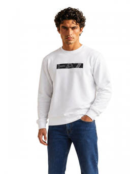 EA7 Emporio Armani - White Crew Neck Sweatshirt