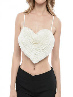 Dsquared2 - White Sweet Heart Neck Top
