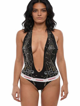 Dsquared2 - Black Embellished Halter Neck Top