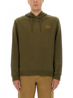 A.P.C. - Green Logo Regular Hoodie
