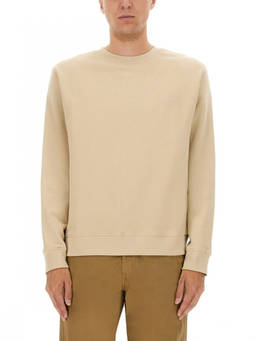 A.P.C. - Light Beige Logo Sweatshirt (S)