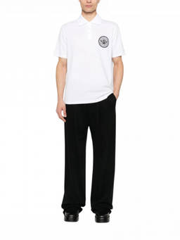BALMAIN - White Cotton Polo T-Shirt (M)