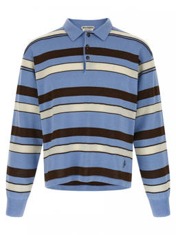 JW Anderson - Multi Colour Logo Striped Polo T-Shirt (L)
