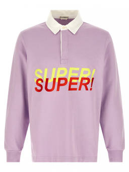 JW Anderson - Purple Long Sleeves Printed Polo T-Shirt