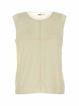 KHAITE - Cream Stretch Cupro Allo Top (XS)