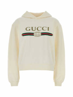 Gucci - Off White Logo Print Hoodie