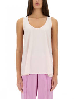 Tom Ford - Light Pink Solid Scoop Neck Top (L)