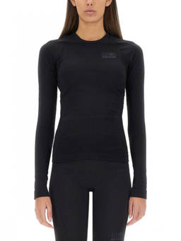 MM6 Maison Margiela - Black Logo Crew Neck Top (M)