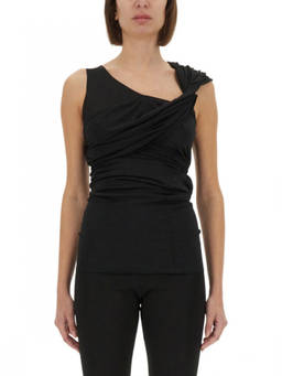 Rick Owens - Black Solid One Shoulder Top (L)
