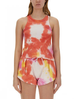 MSGM - Multicolour Tie-Dye Round Neck Top (M)