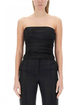 Moschino - Black Solid Strapless Top (XS)