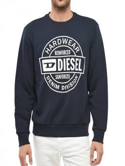 Diesel - Navy Blue Logo Sweatshirt (2XL)