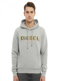 Diesel - Light Grey Logo Hoodie